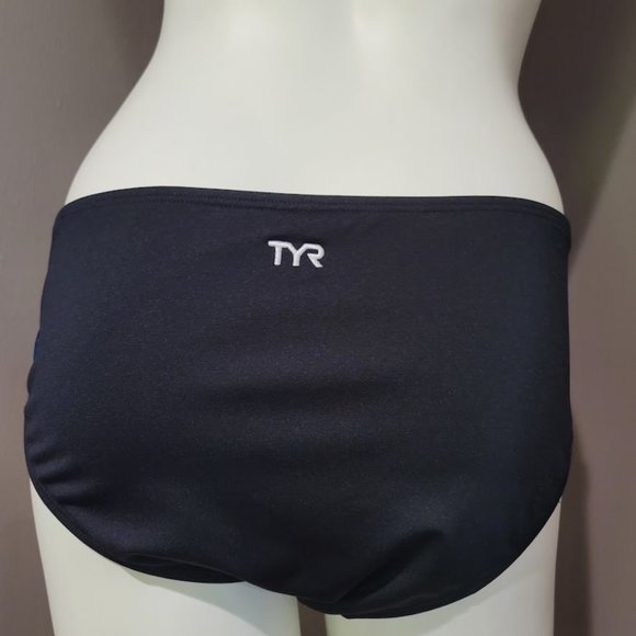 TYR Solid Mid-Rise Bikini Bottom Size 14, Black - Picture 4 of 11